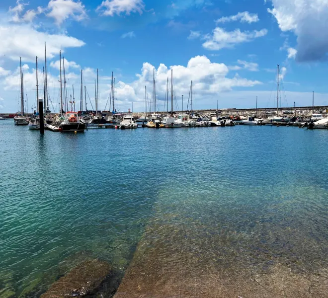 Boat maintenance in a marina