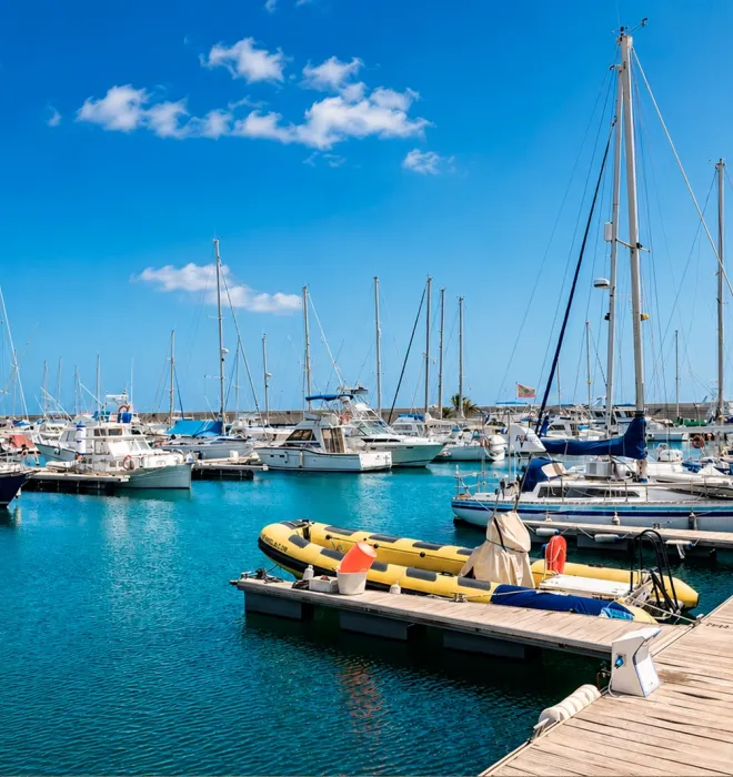 Boat maintenance in a marina